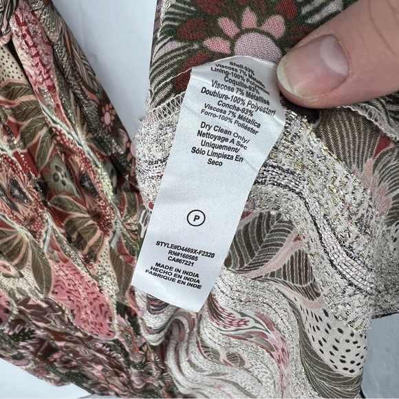 NWT Ciebon Elegant Floral Maxi Dress in Pink and Green - Picture 14 of 16